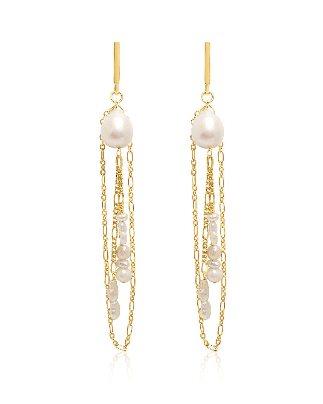 PEARL CHAIN EARRING